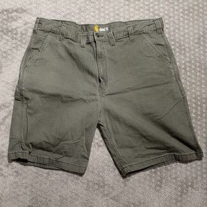 Carhartt Relaxed Fit Mens Canvas Cargo Shorts Size 44 Olive Green
